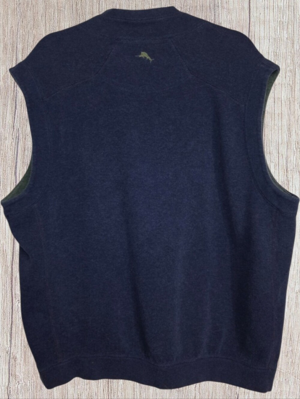 Tommy Bahama Navy Blue Zip-Front Vest - Picture 2 of 6
